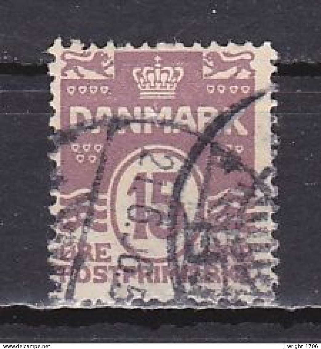 Denmark, 1905, Numeral & Wave Lines, 15ø, USED - Usati