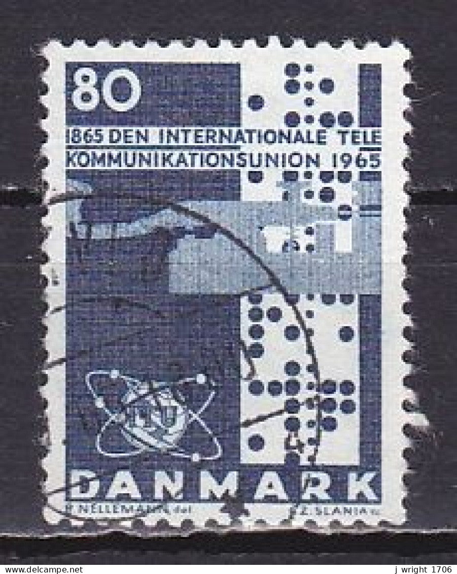 Denmark, 1965, ITU Centenary, 80ø, USED - Usado