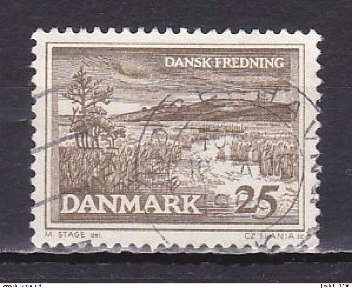 Denmark, 1964, Natural Preservation/R. Karup Landscape, 25ø, USED - Usado