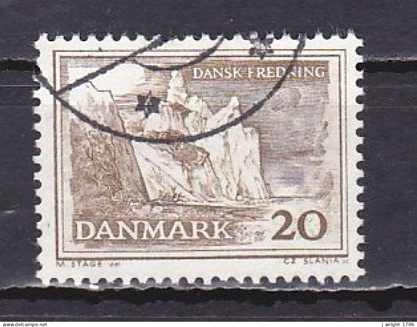 Denmark, 1962, Natural Preservation/Møn Cliffs, 20ø, USED - Usati