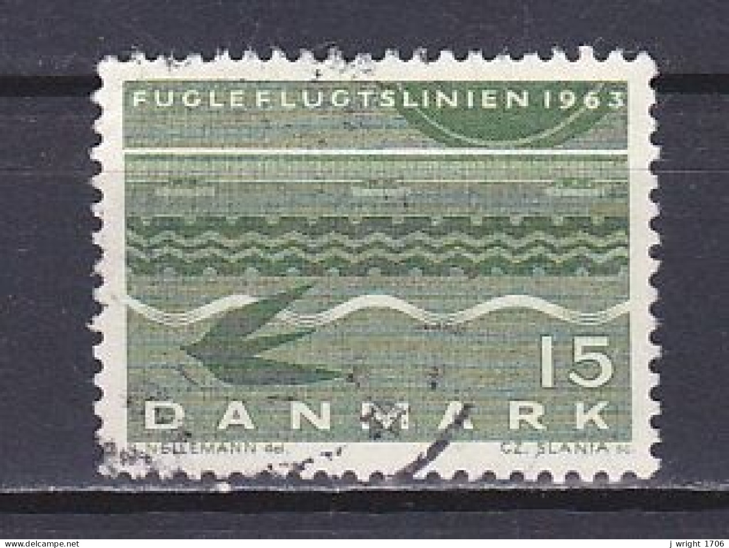 Denmark, 1963, Denmark-Germany Railway Link, 15ø, USED - Usado