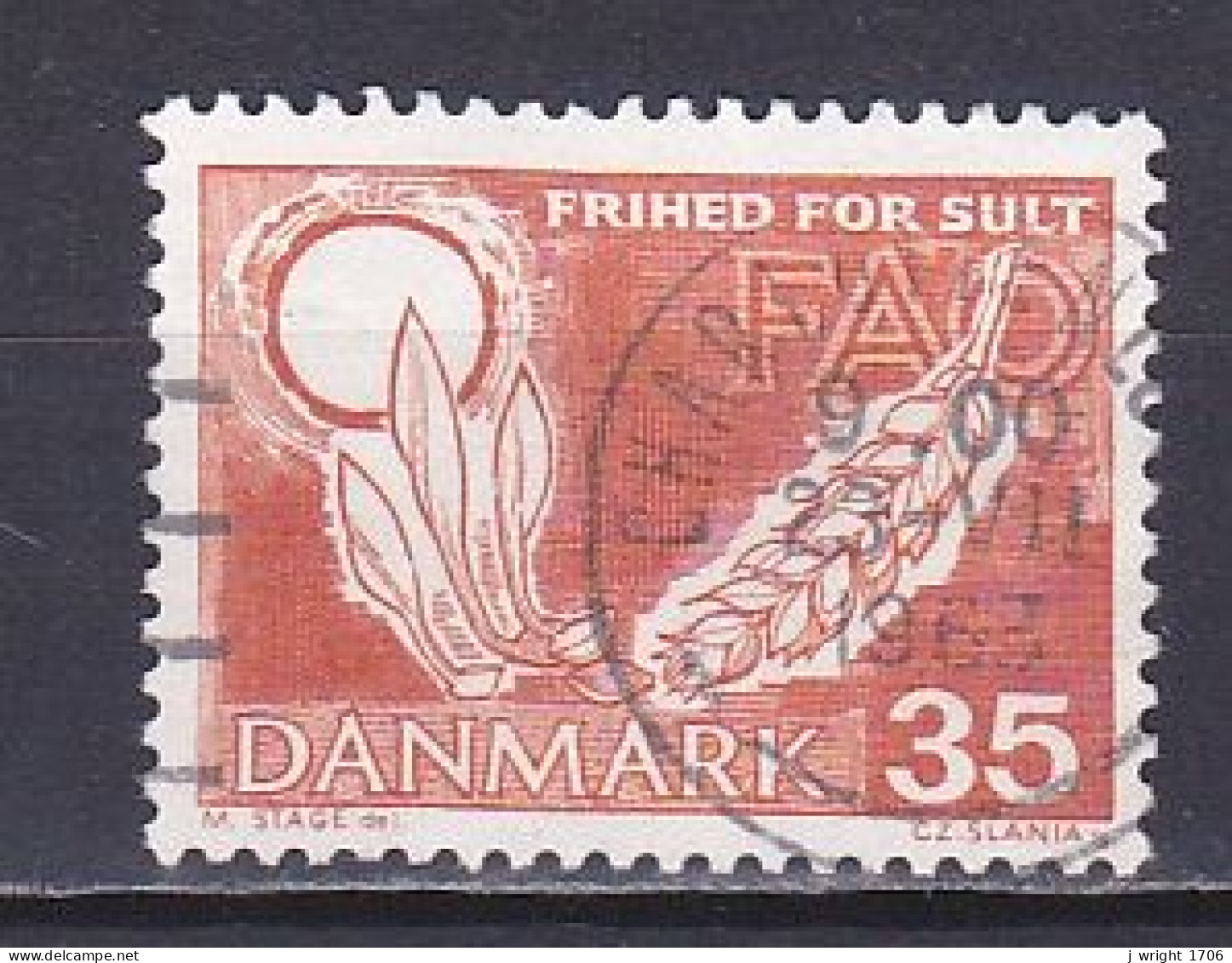 Denmark, 1963, Freedom From Hunger, 35ø, USED - Gebraucht