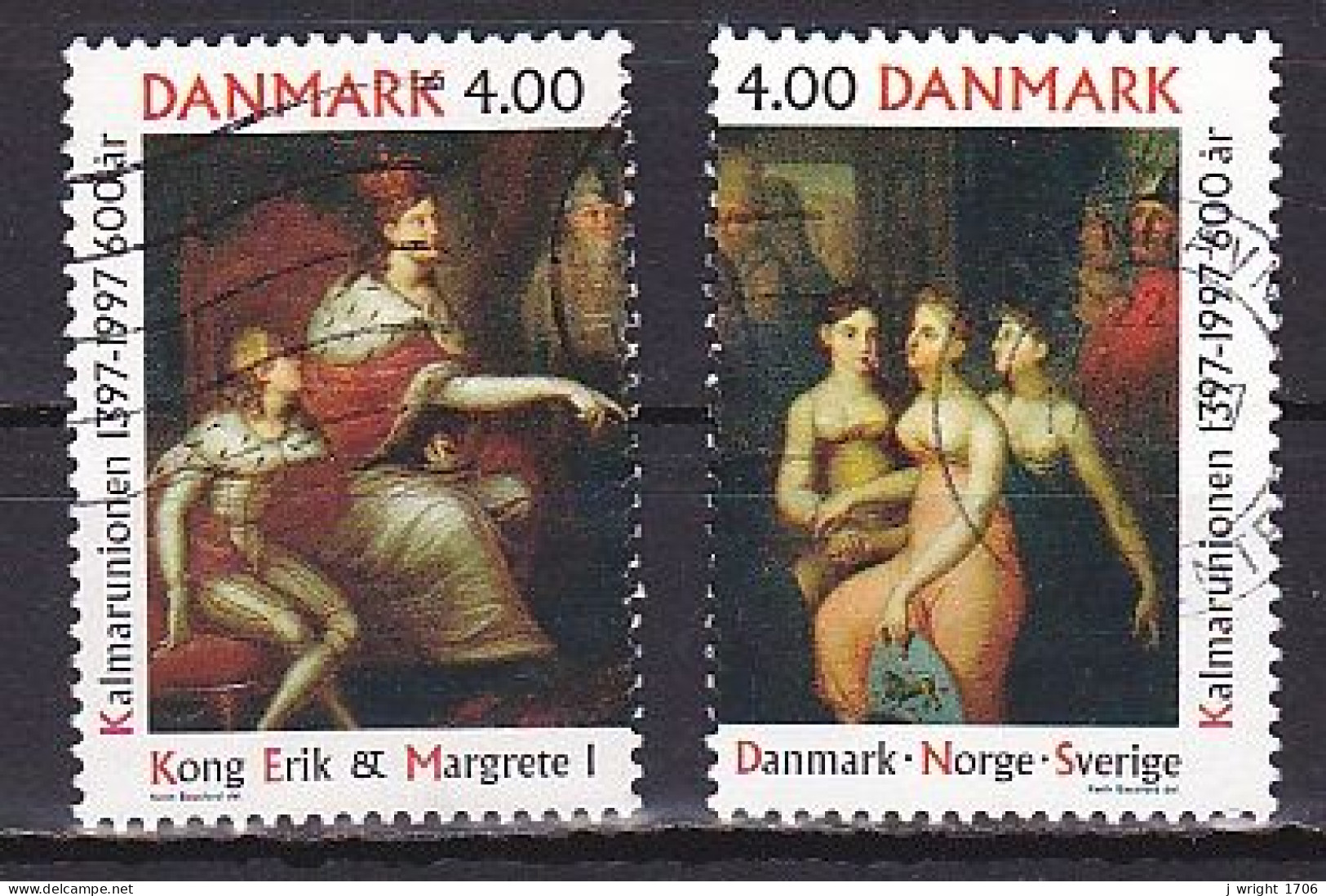 Denmark, 1997, Kalmar Union 600th Anniv, Set, USED - Used Stamps