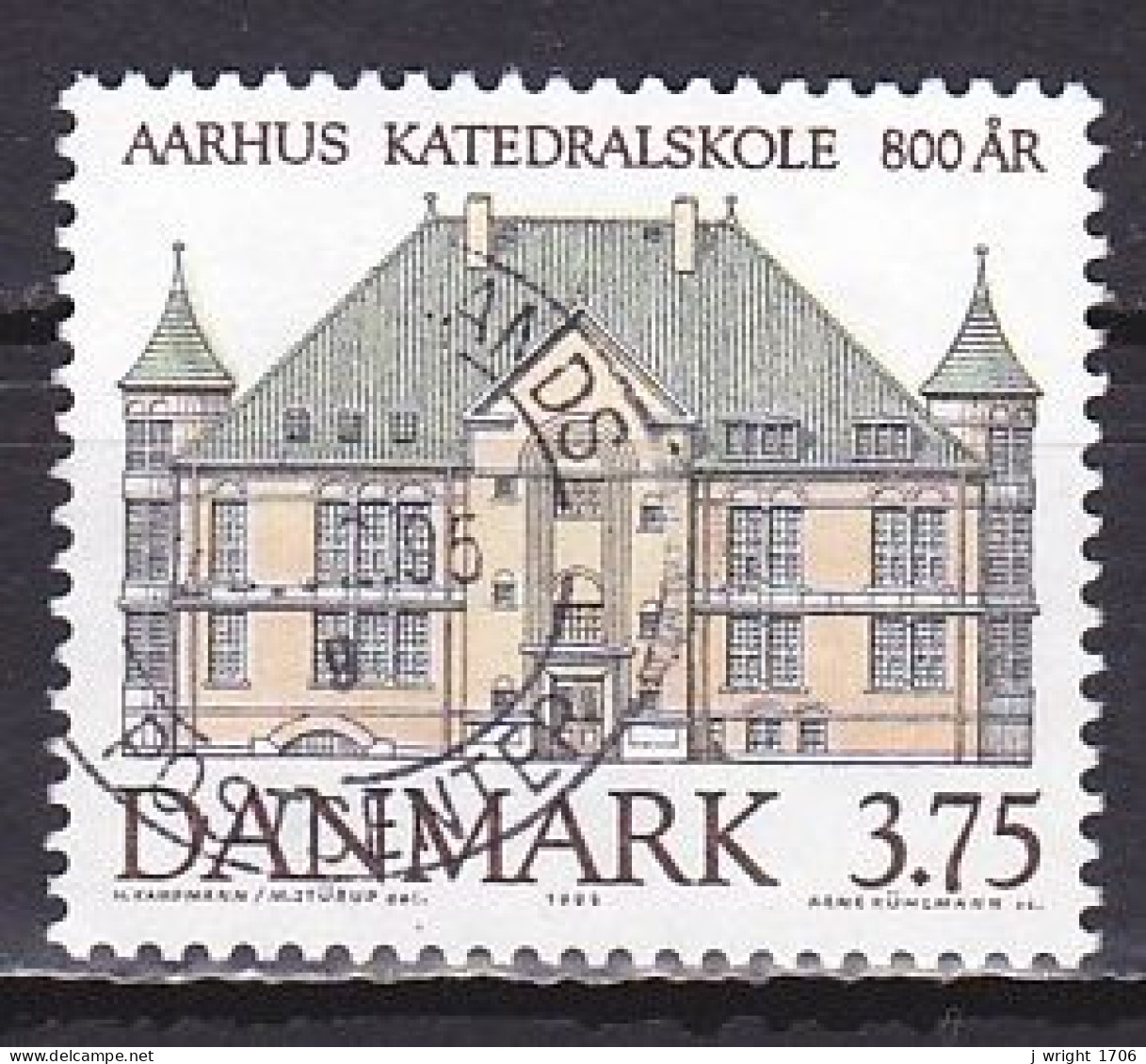 Denmark, 1995, Aarhus Cathedral School 800th Anniv, 3.75kr, USED - Gebraucht