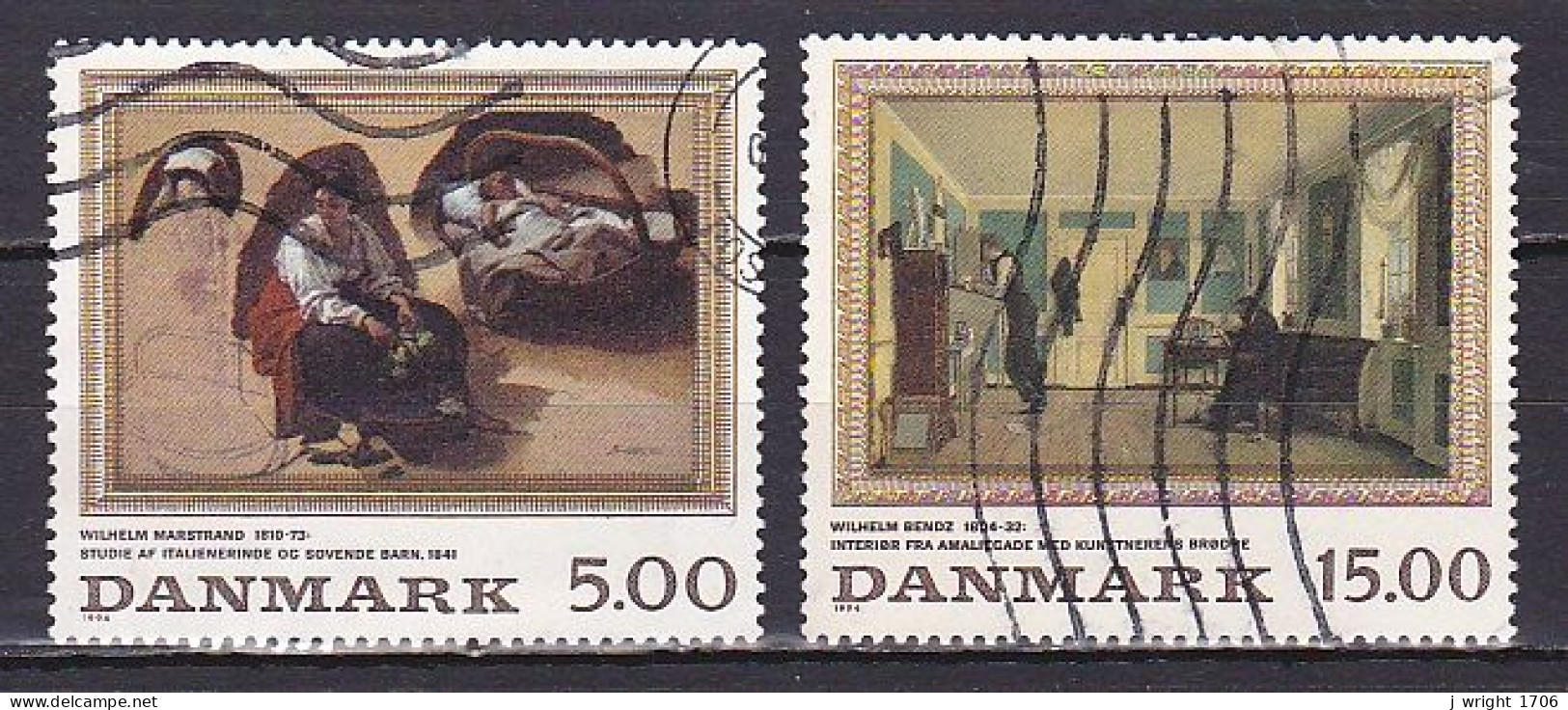 Denmark, 1994, Paintings, Set, USED - Gebruikt