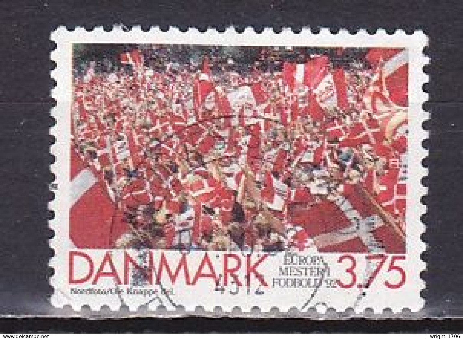 Denmark, 1992, Demark European Football Champions, 3.75kr, USED - Gebraucht