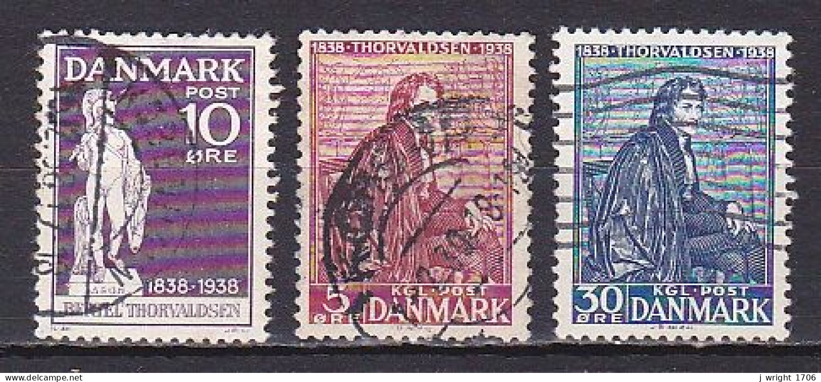 Denmark, 1938, Bertal Thorvaldsen, Set, USED - Usati