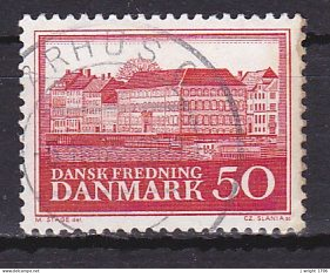Denmark, 1966, Natural Preservation/Almshouse, 50ø/Fluorescent, USED - Oblitérés
