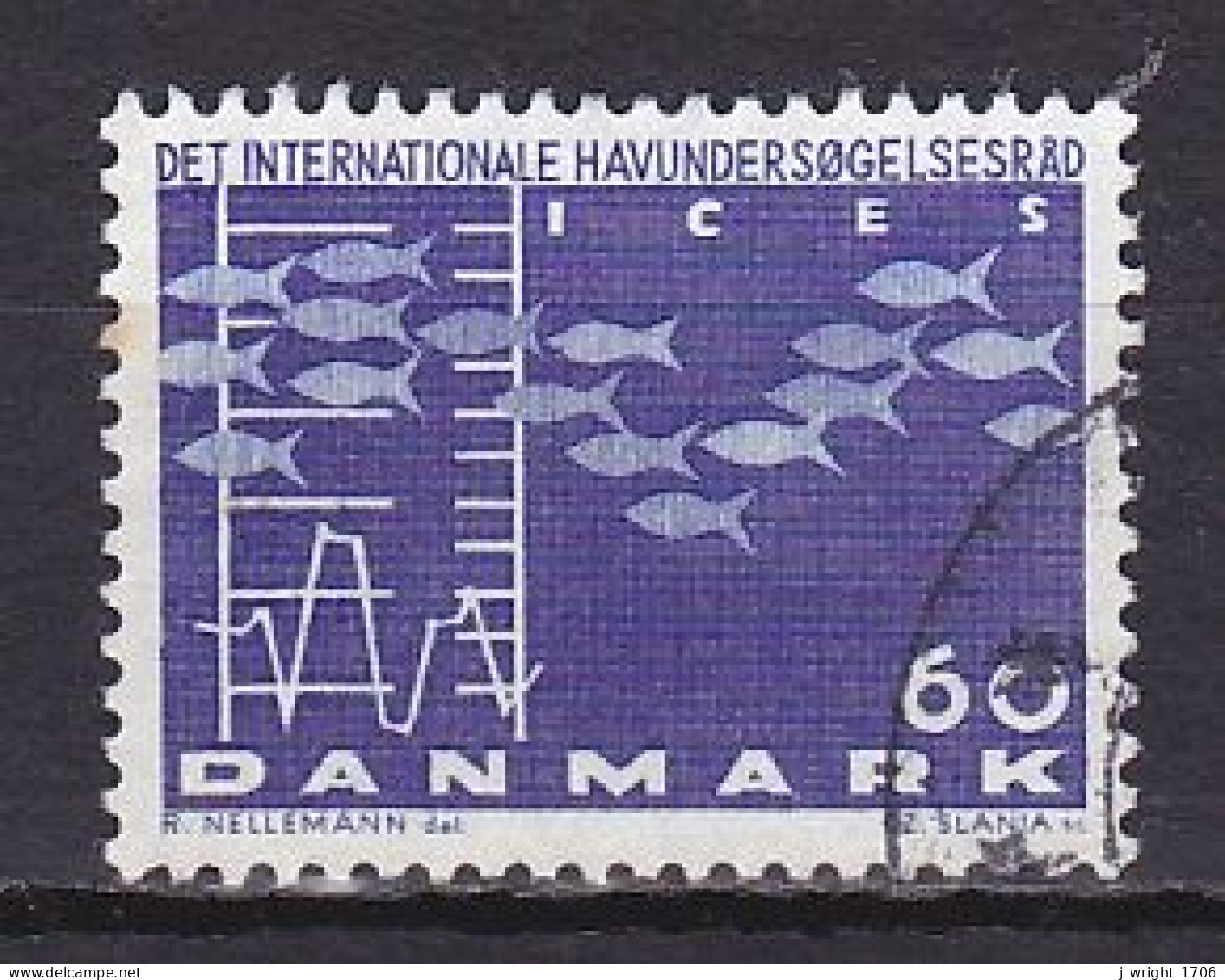 Denmark, 1964, Exploration Of The Sea Conf, 60ø, USED - Used Stamps