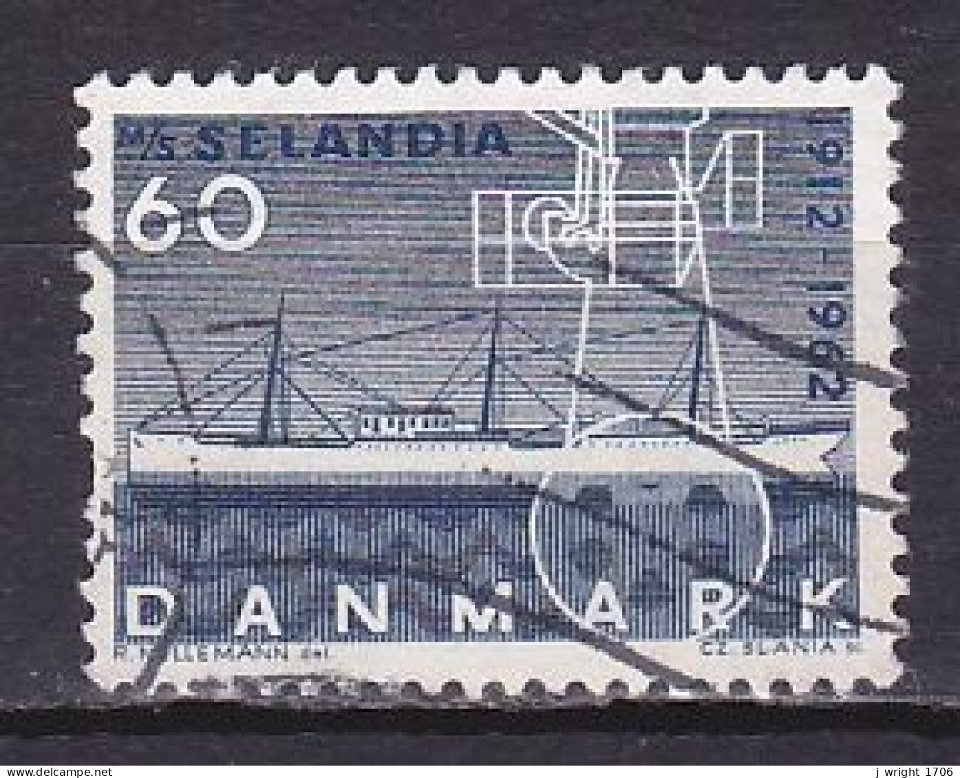 Denmark, 1962, Freigher Selandia 50th Anniv, 60ø, USED - Usati