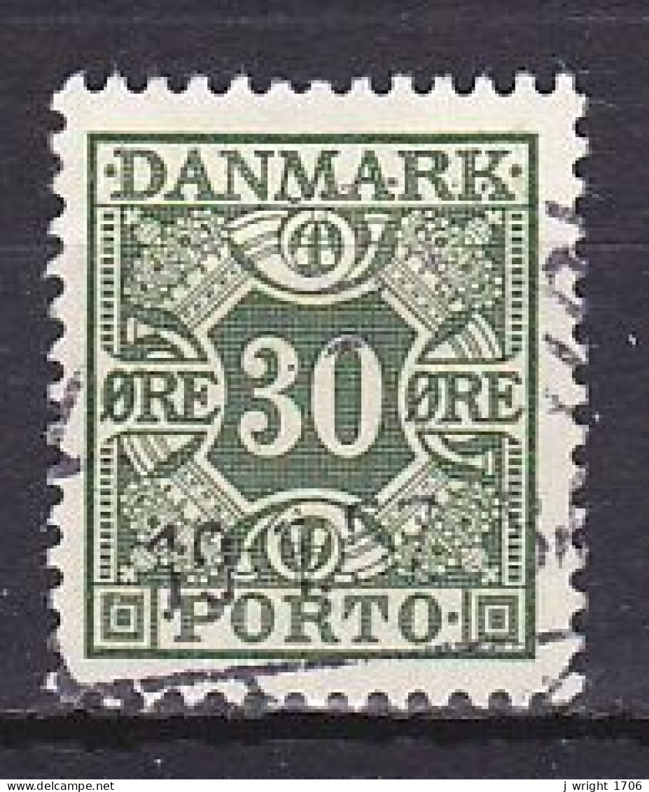 Denmark, 1953, Numeral & Posthorns, 30ø, USED - Portomarken