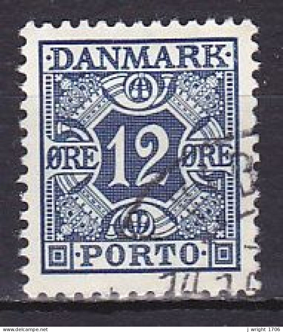 Denmark, 1955, Numeral & Posthorns, 12ø, USED - Port Dû (Taxe)