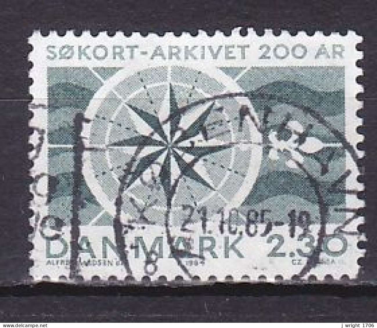 Denmark, 1984, Hydrographic Department Bicentenary, 2.30kr, USED - Gebruikt