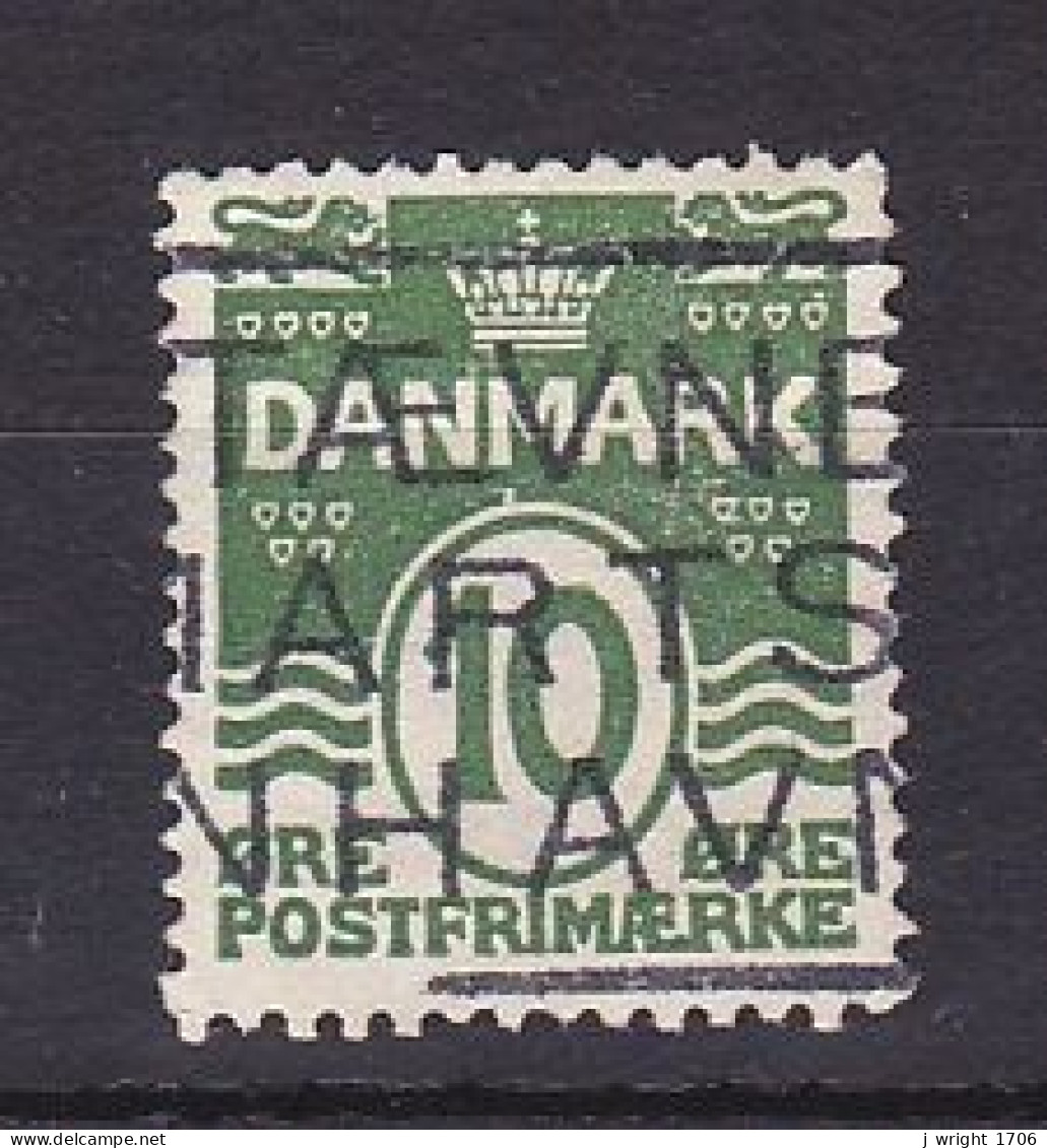 Denmark, 1921, Numeral & Wave Lines, 10ø, USED - Usati