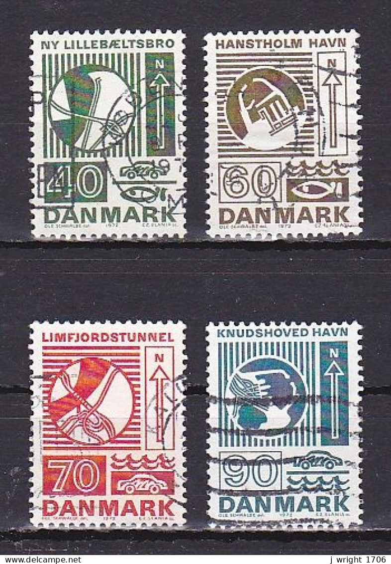 Denmark, 1972, Danish Construction Projects, Set, USED - Usado