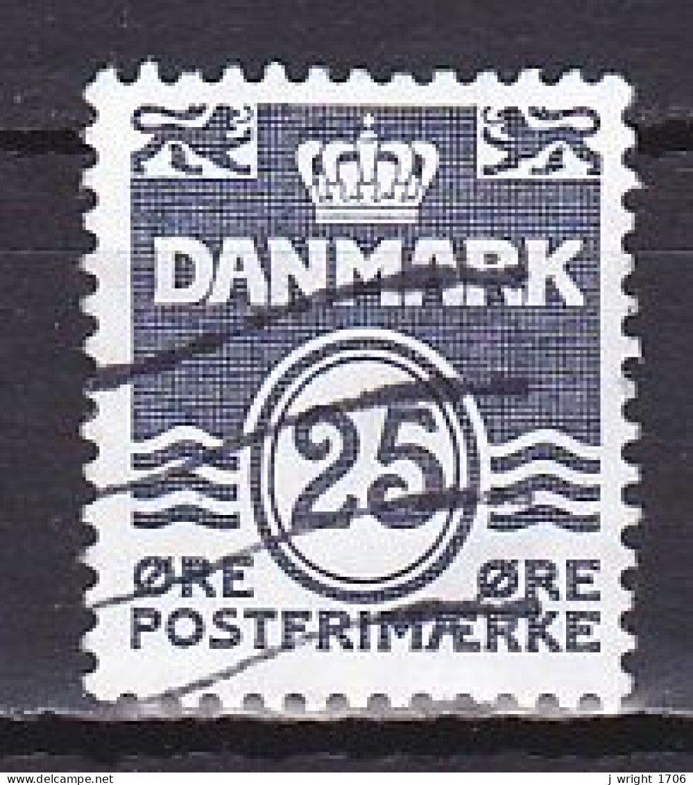 Denmark, 1990, Numeral & Wave Lines, 25ø, USED - Usado