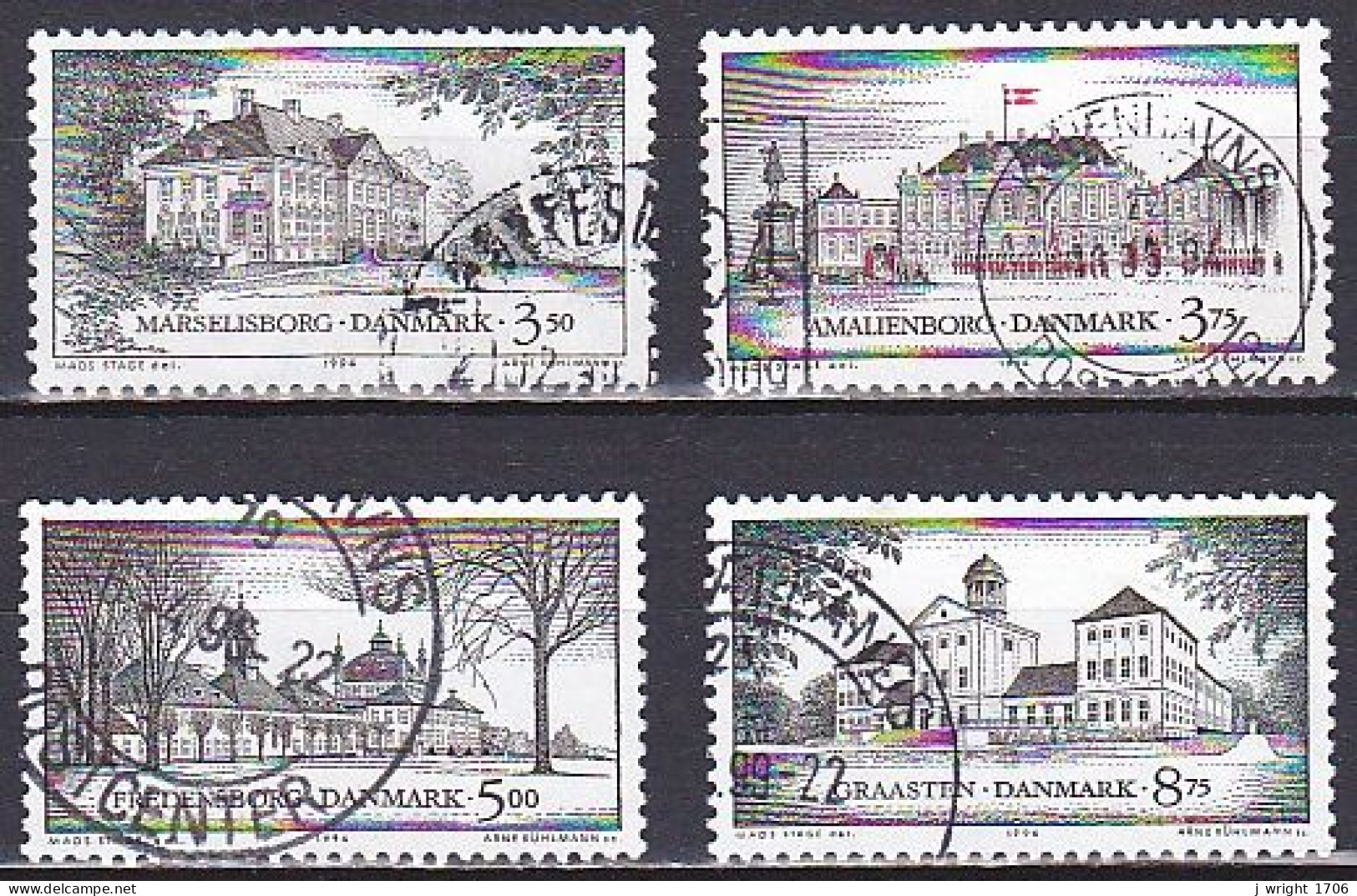 Denmark, 1994, Royal Residences, Set, USED - Gebraucht