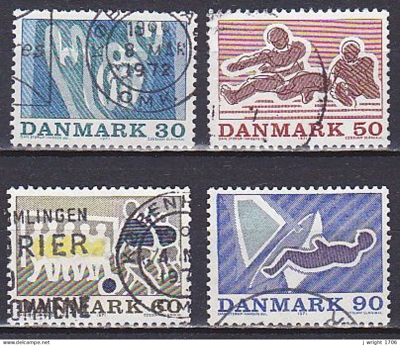 Denmark, 1971, Sports, Set, USED - Oblitérés