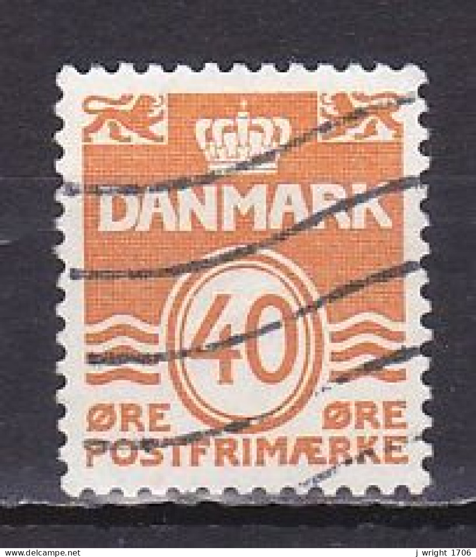 Denmark, 1971, Numeral & Wave Lines, 40ø, USED - Gebruikt