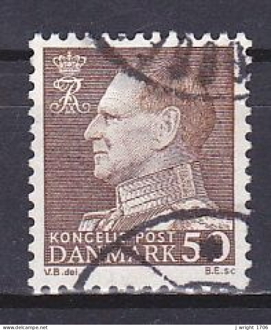 Denmark, 1967, King Frederik IX, 50ø/Fluorescent, USED - Gebraucht