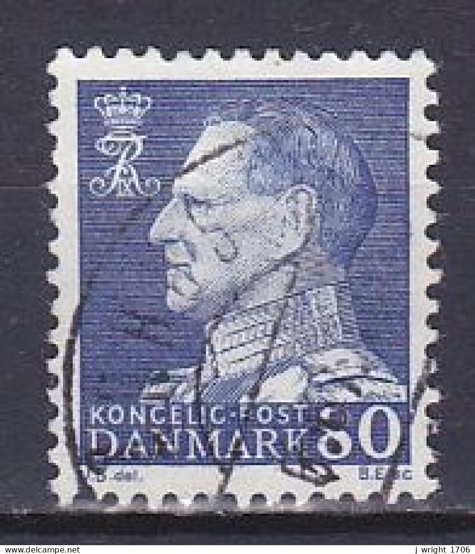 Denmark, 1965, King Frederik IX, 80ø/Fluorescent, USED - Used Stamps