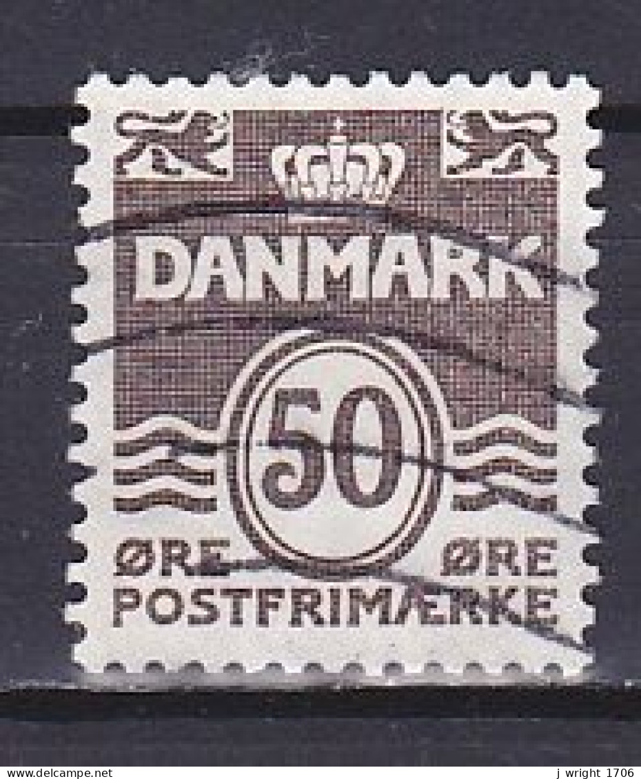 Denmark, 1974, Numeral & Wave Lines, 50ø, USED - Used Stamps