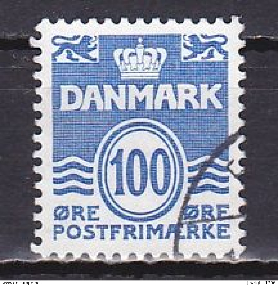 Denmark, 1983, Numeral & Wave Lines, 100ø, USED - Usado