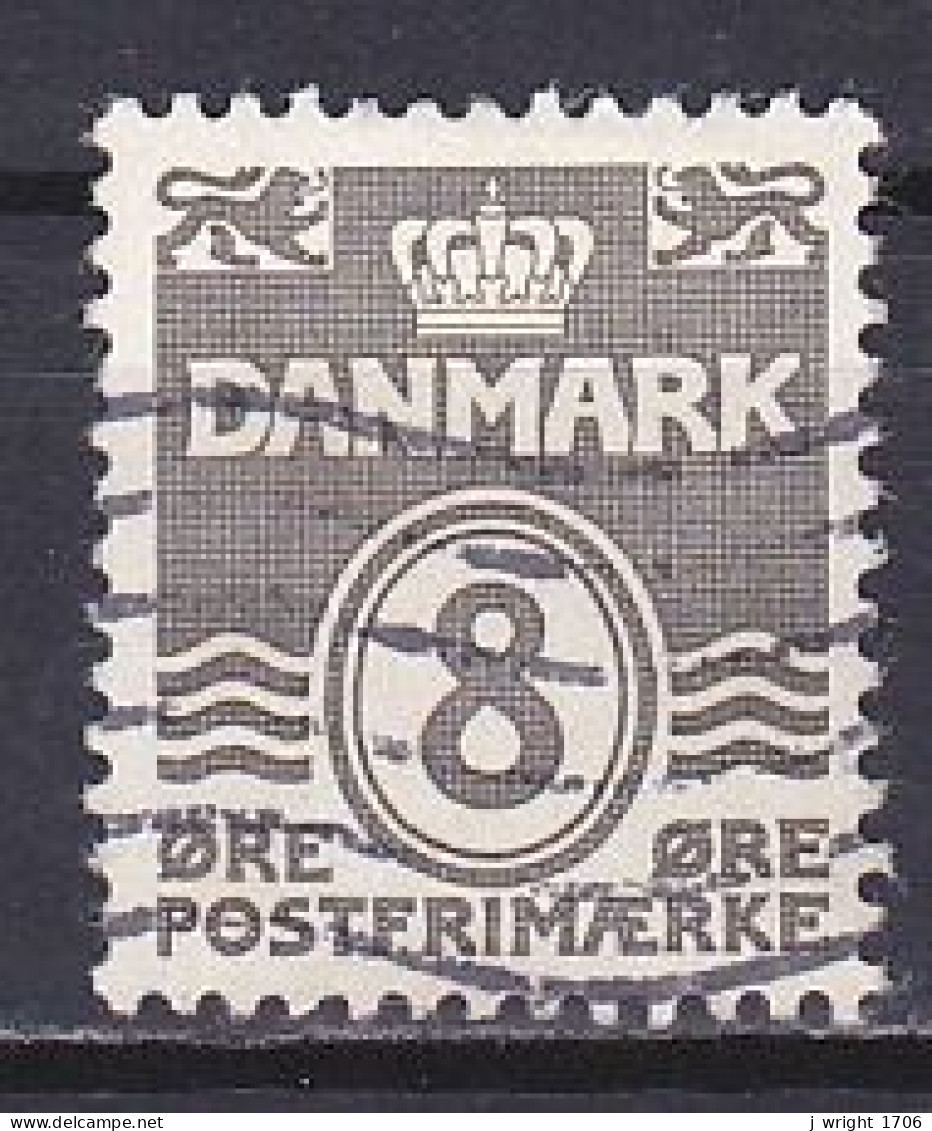 Denmark, 1933, Numeral & Wave Lines, 8ø, USED - Oblitérés