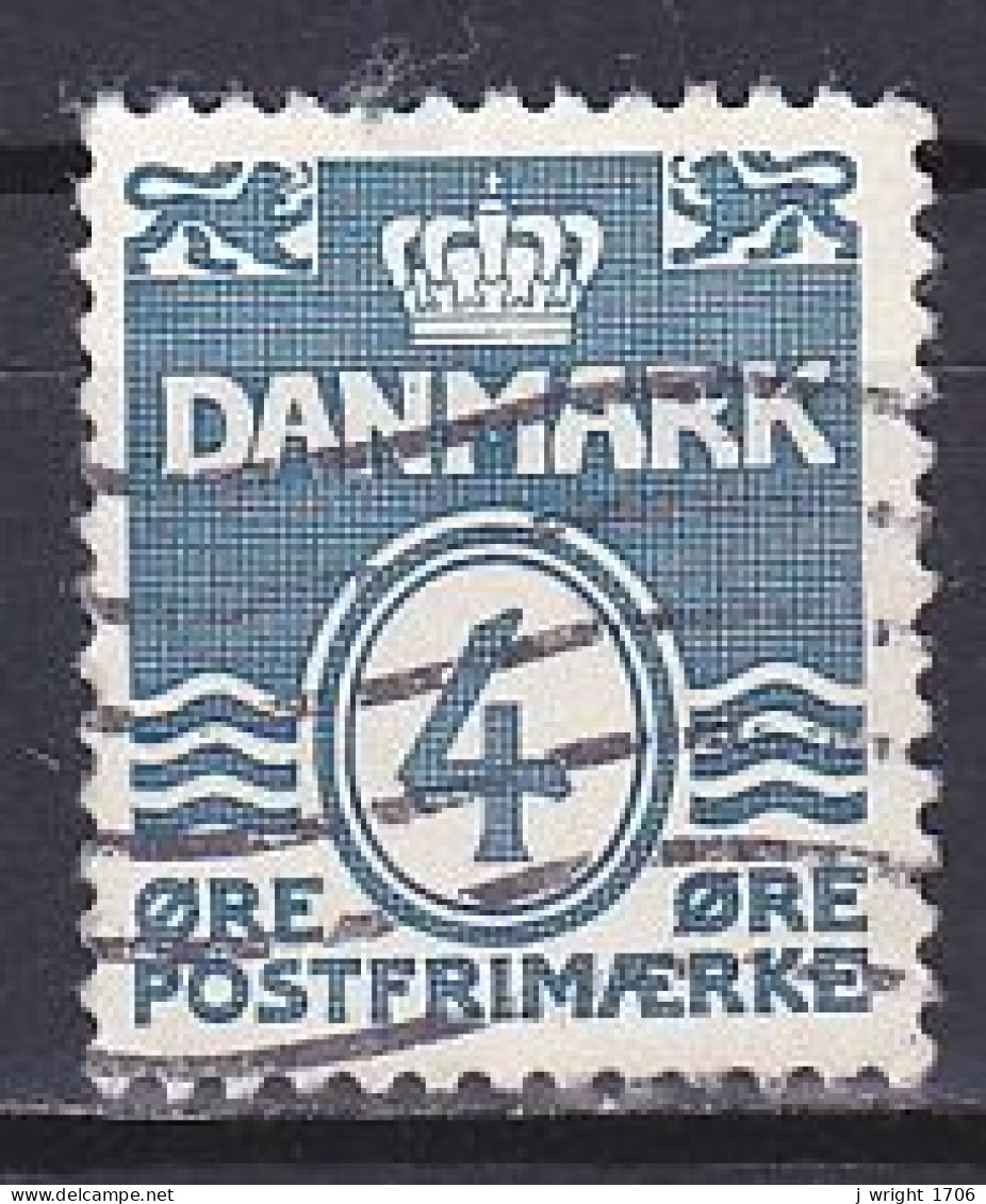 Denmark, 1933, Numeral & Wave Lines, 4ø, USED - Usado