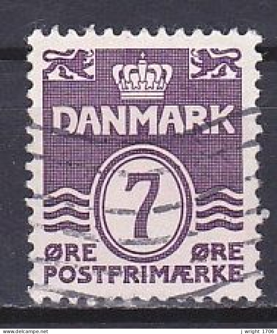 Denmark, 1933, Numeral & Wave Lines, 7ø, USED - Gebraucht