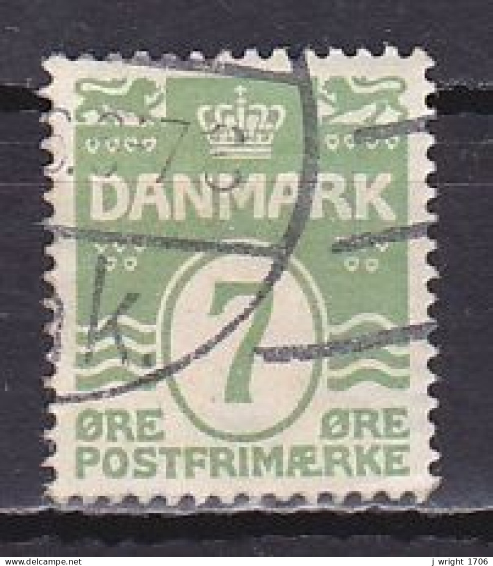 Denmark, 1926, Numeral & Wave Lines, 7ø, USED - Used Stamps