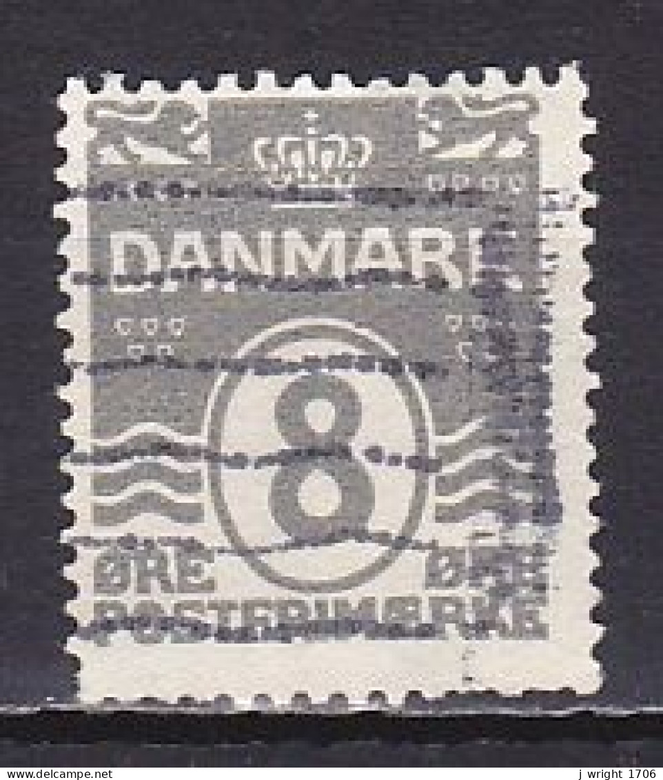 Denmark, 1921, Numeral & Wave Lines, 8ø, USED - Usati