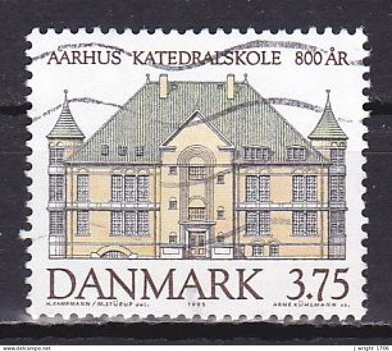 Denmark, 1995, Aarhus Cathedral School 800th Anniv, 3.75kr, USED - Gebraucht