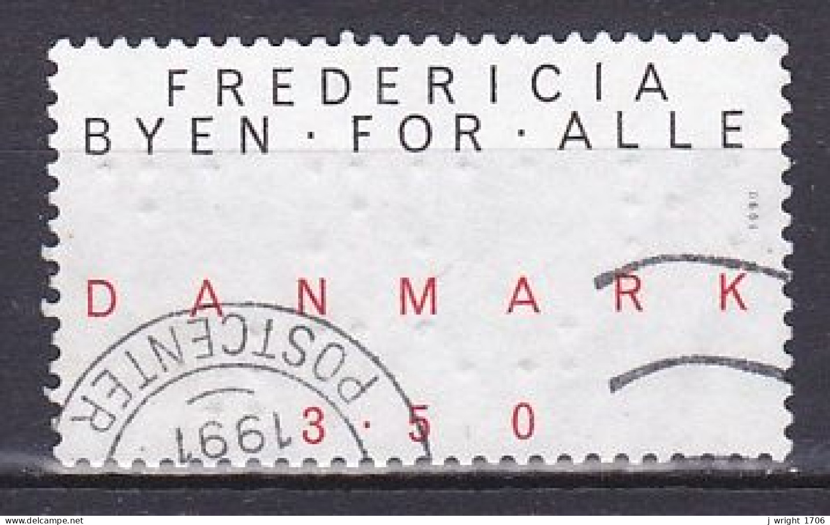 Denmark, 1990, Fredericia 'Town For All' Project, 3.50kr, USED - Oblitérés