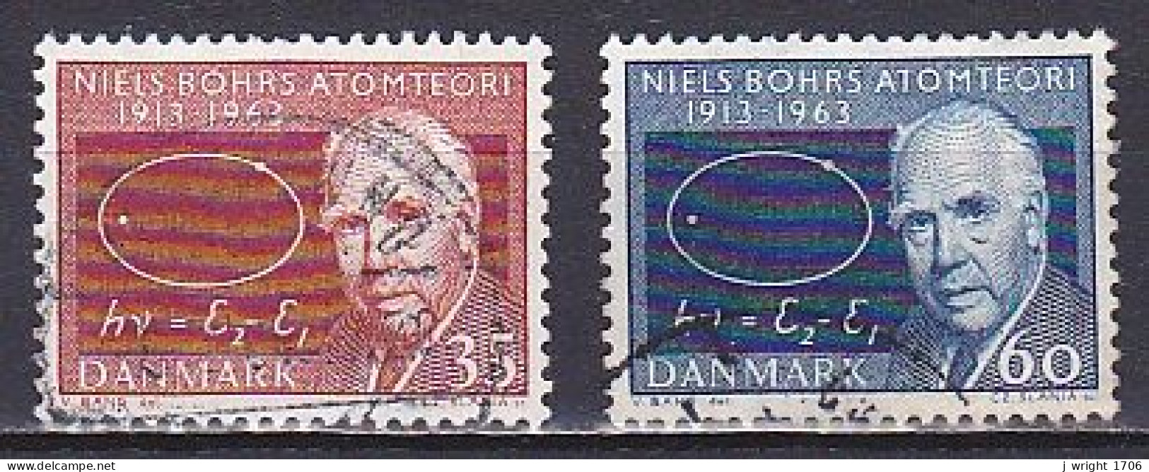 Denmark, 1963, Bohr's Atomic Theory 50th Anniv, Set, USED - Oblitérés