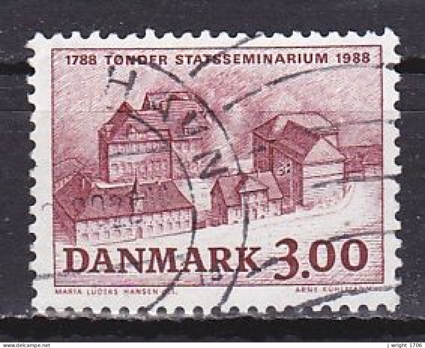 Denmark, 1988, Tønder Teacher Training Collage, 3.00kr, USED - Gebraucht