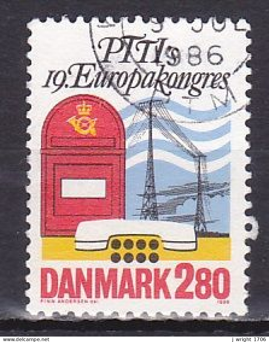 Denmark, 1986, Post Telegraph & Telephone Cong, 2.80kr, USED - Used Stamps