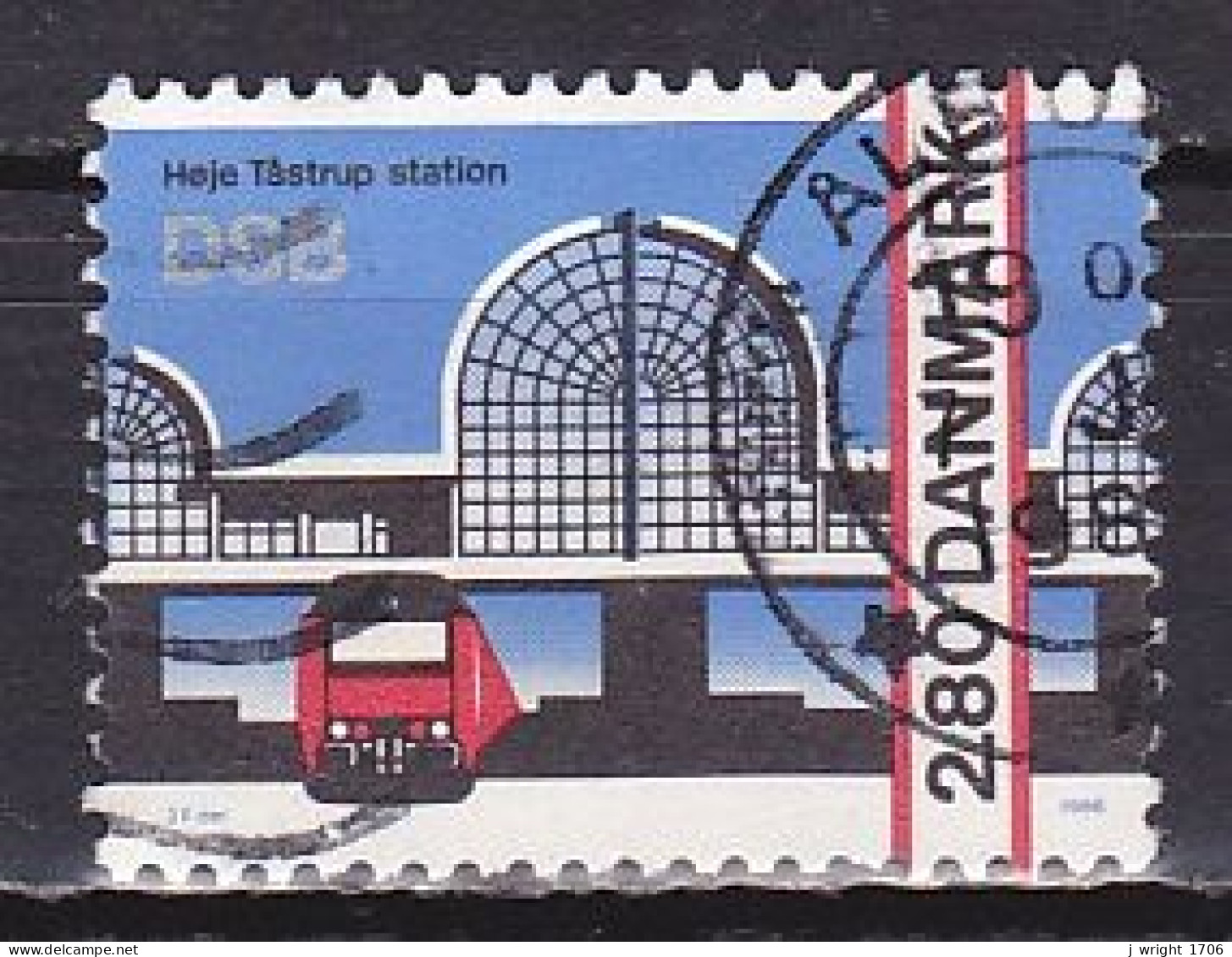 Denmark, 1986, Höje Tästrup Railway Station, 2.80kr, USED - Used Stamps
