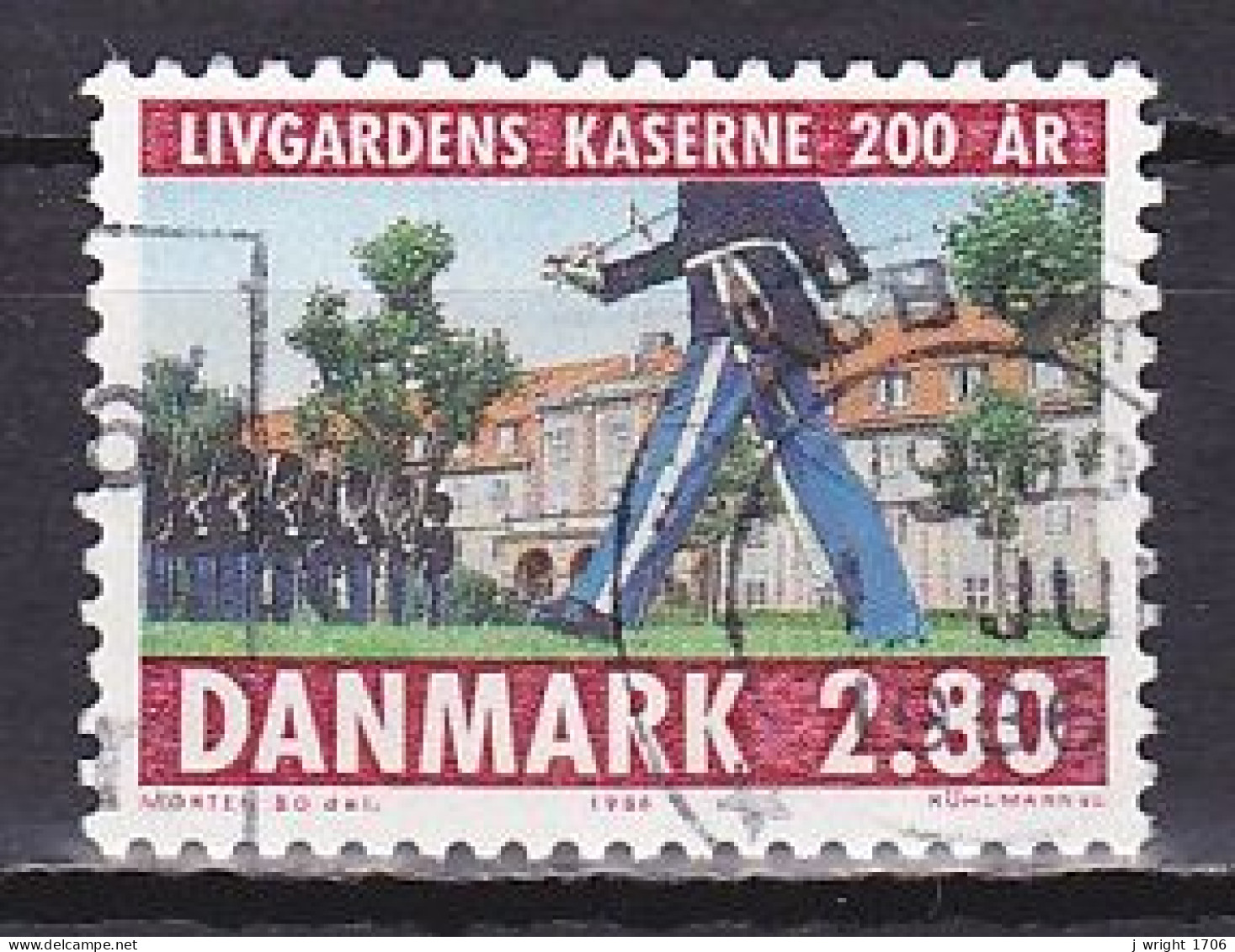 Denmark, 1986, Royal Life Guards Barracks Bicentenary, 2.80kr, USED - Oblitérés