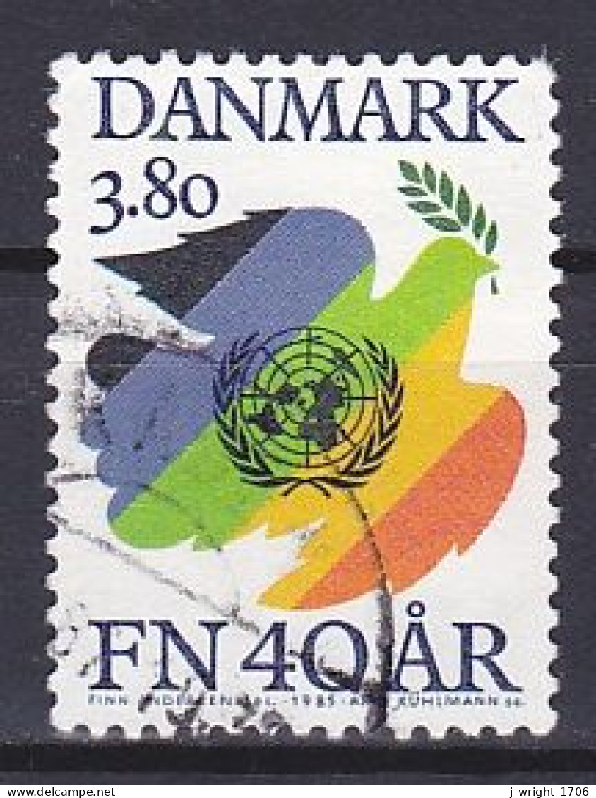 Denmark, 1985, United Nations UN 40th Anniv, 3.80kr, USED - Oblitérés