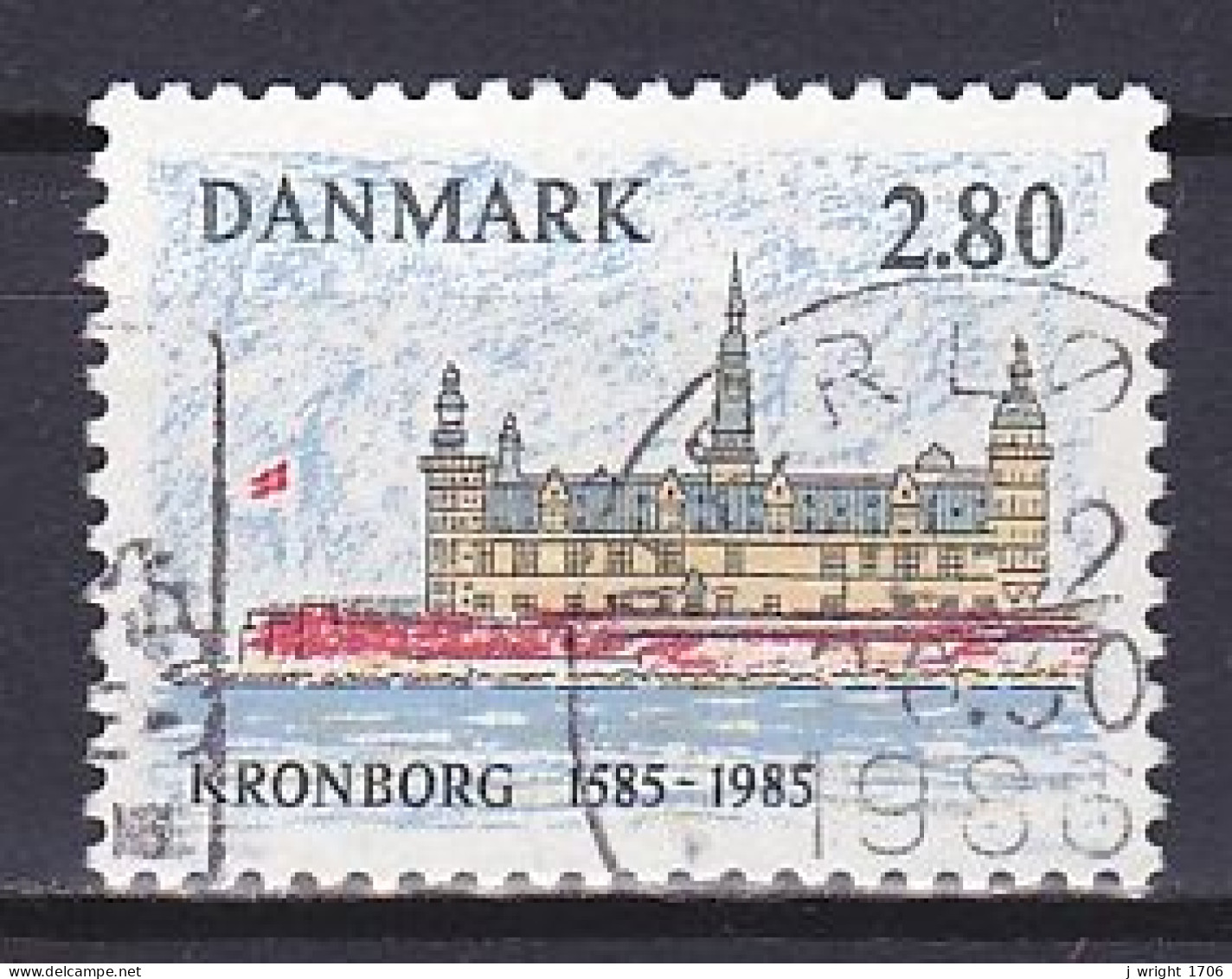 Denmark, 1985, Kronborg Castle 400th Anniv, 2.80kr, USED - Oblitérés