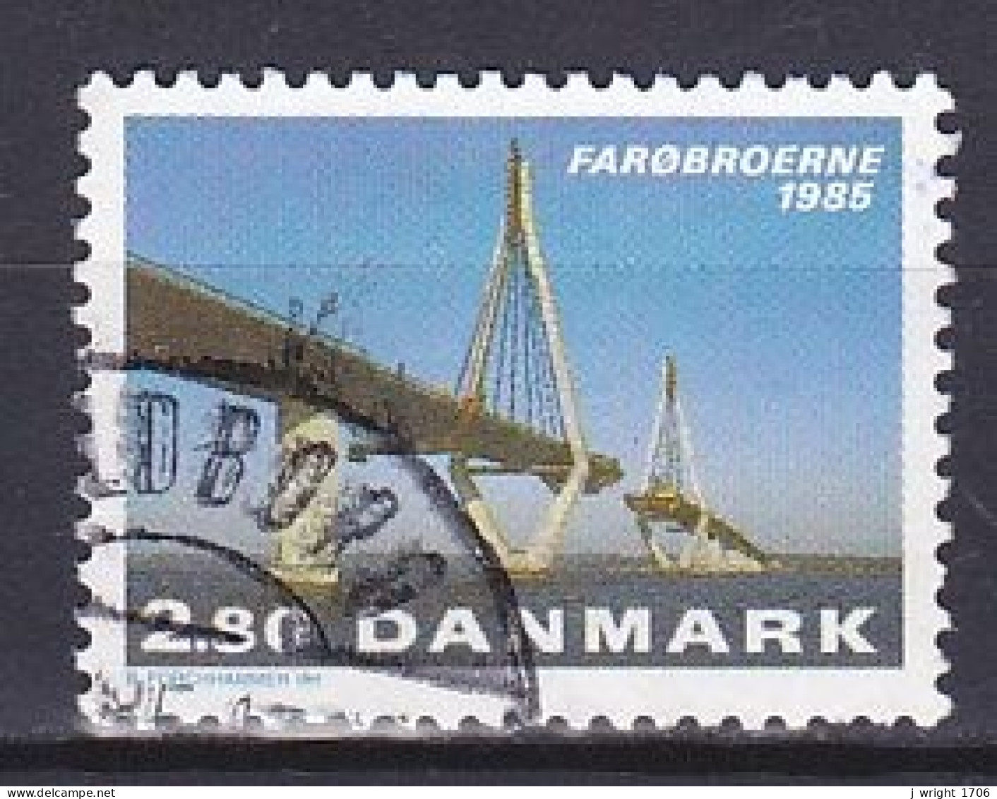 Denmark, 1985, Farö Bridges Inauguration, 2.80kr, USED - Used Stamps