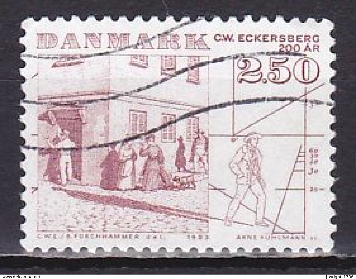 Denmark, 1983, Christoffer W. Eckersberg, 2.50kr, USED - Used Stamps