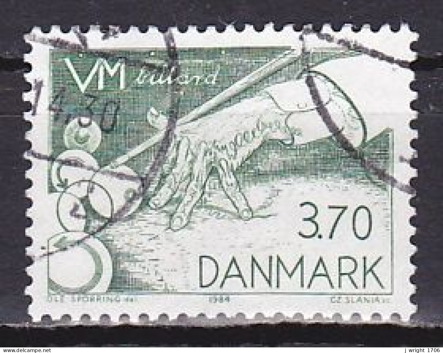 Denmark, 1984, World Billiards Championships, 3.70kr, USED - Gebruikt