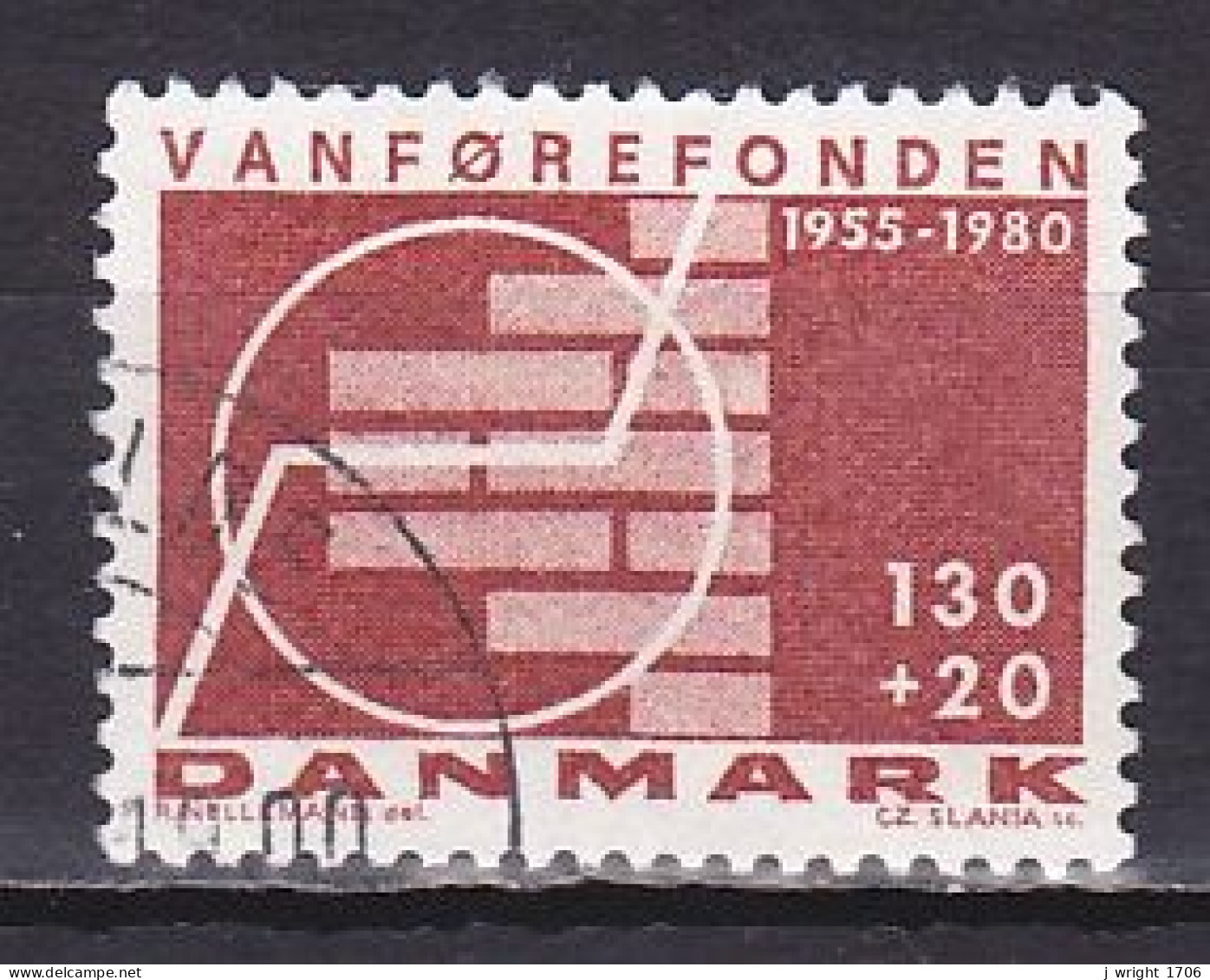 Denmark, 1980, Foundation For Disabled 25th Anniv, 130ø + 20ø, USED - Gebraucht