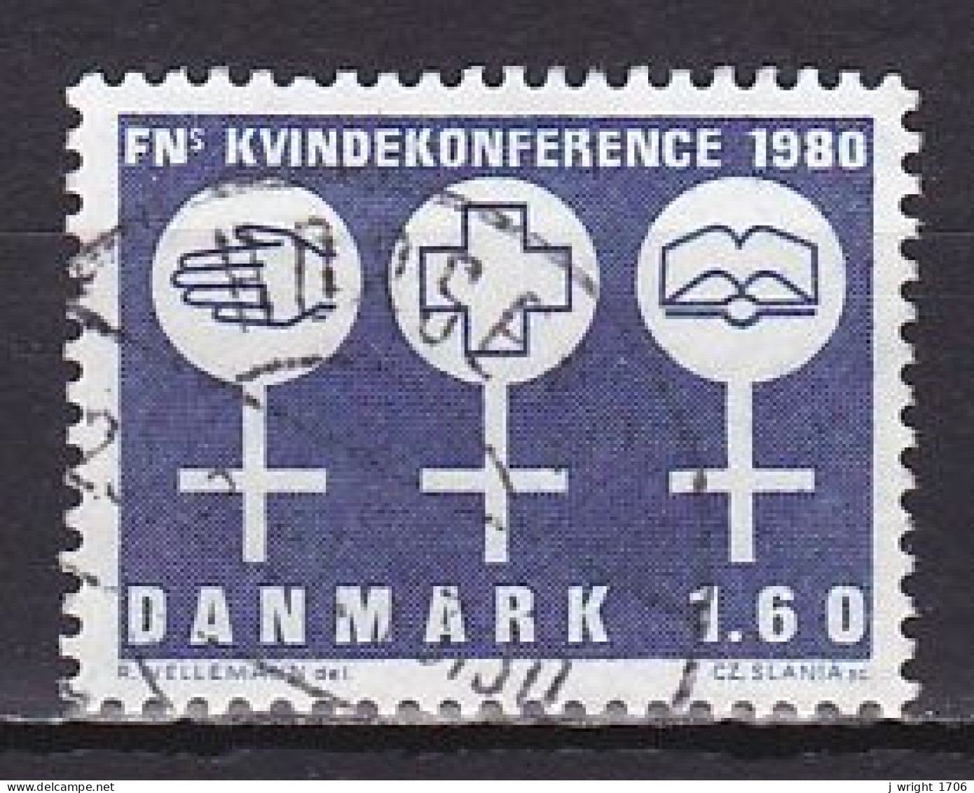 Denmark, 1980, UN Decade For Women Conf, 1.60kr, USED - Used Stamps
