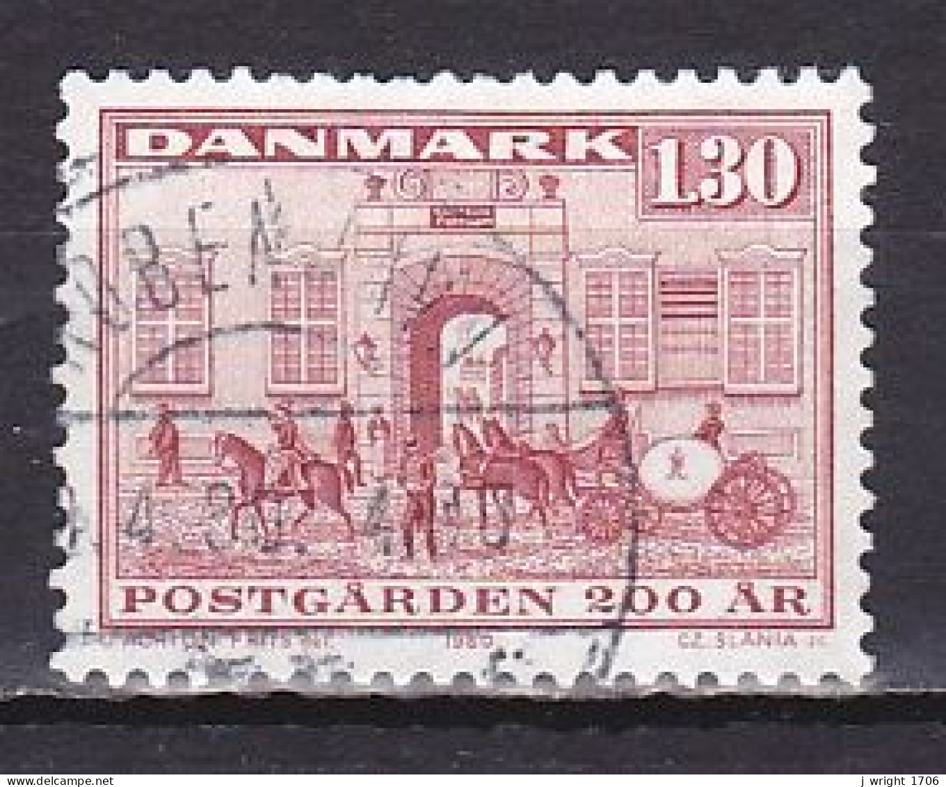 Denmark, 1980, National Postal Service Bicentenary, 1.30kr, USED - Usado
