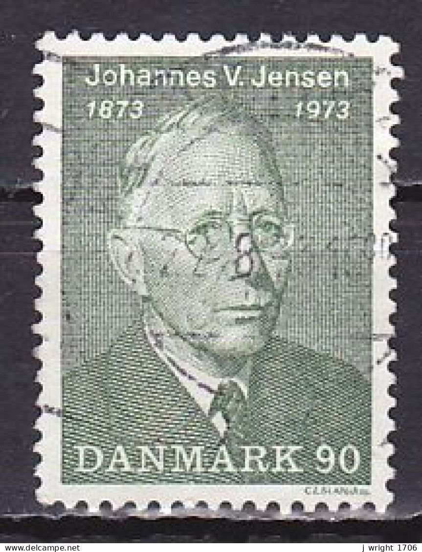 Denmark, 1973, Johannes V. Jensen, 90ø, USED - Gebruikt