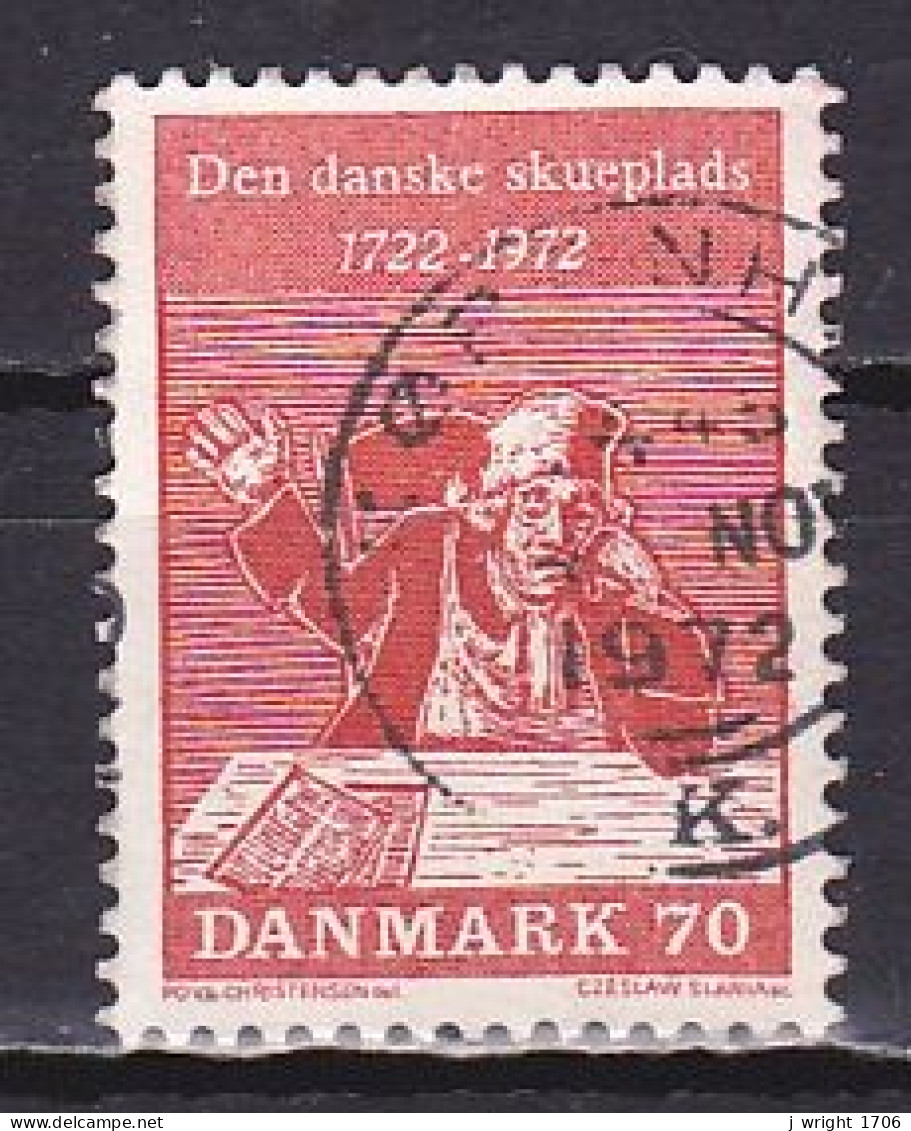 Denmark, 1972, Theatre In Denmark & Holberg's Comedies, 70ø, USED - Gebraucht