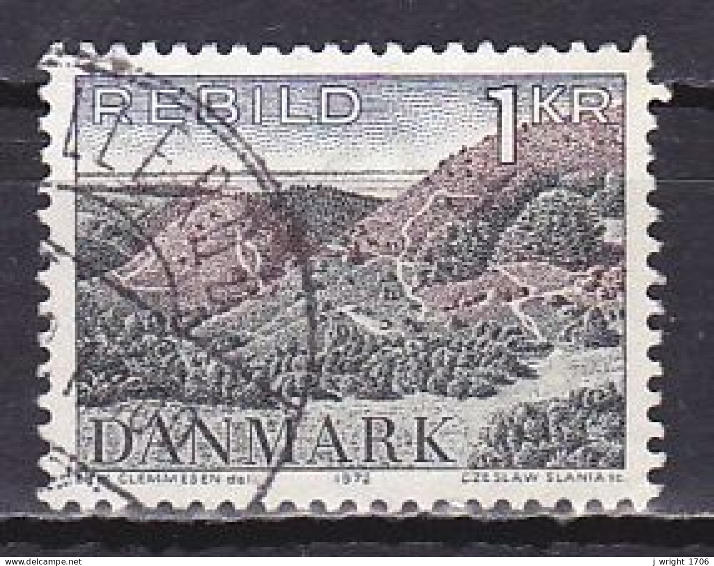 Denmark, 1972, Natural Preservation/Rebild Hills, 1kr, USED - Used Stamps